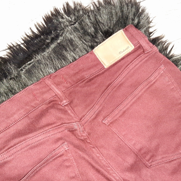 Madwell 9" High Rise Skinny Jeans in Burgundy - Picture 6 of 12